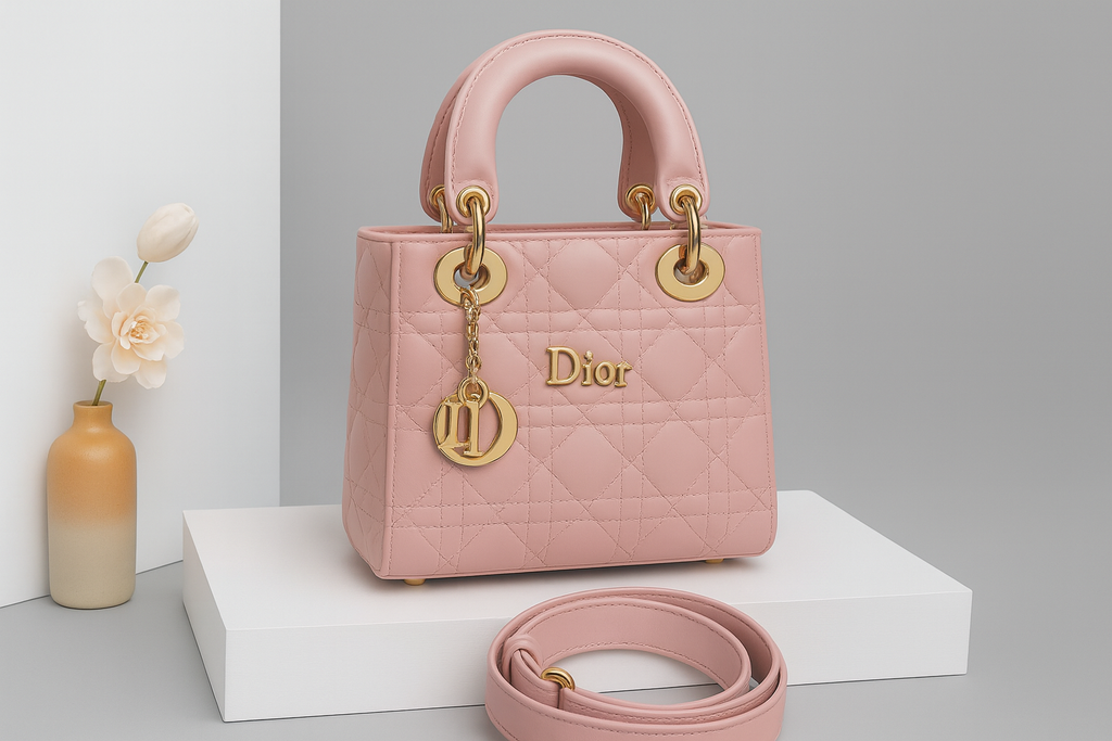 Luxury Style Quilted Handbag with Strap