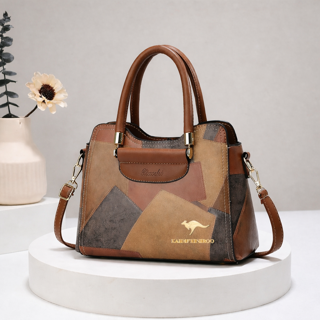 Premium Patchwork Handbag with Elegant Details