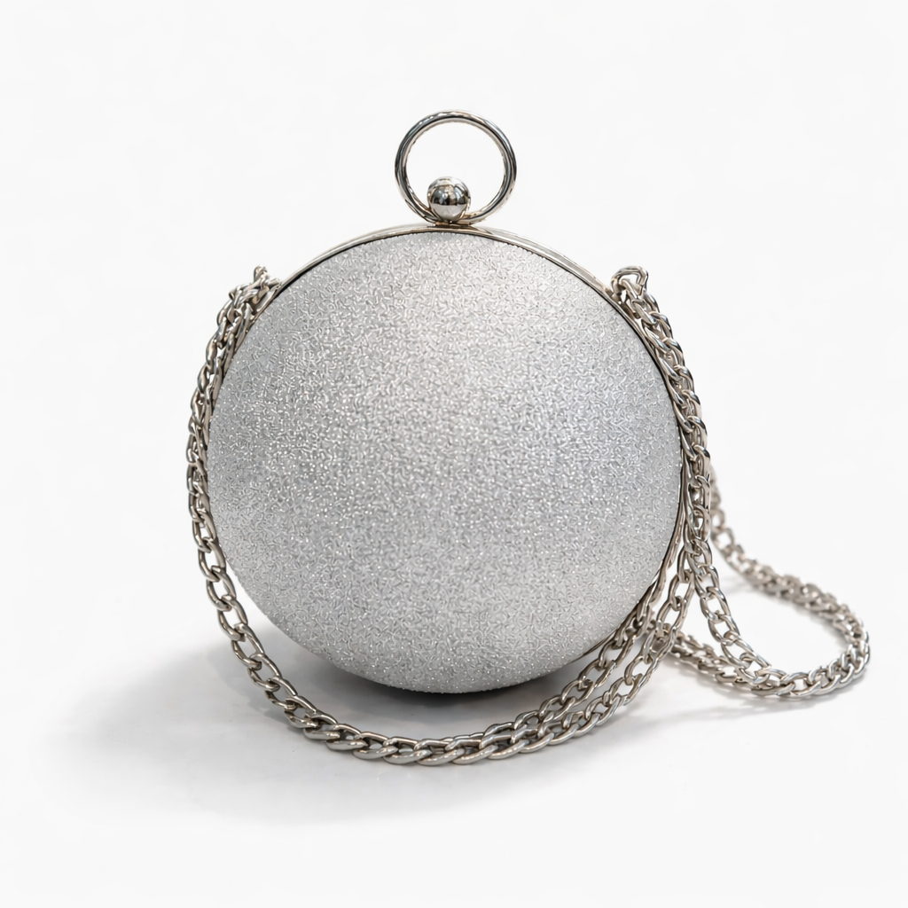 Luxury Round Glitter Clutch