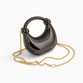 Luxury Metallic Black Clutch