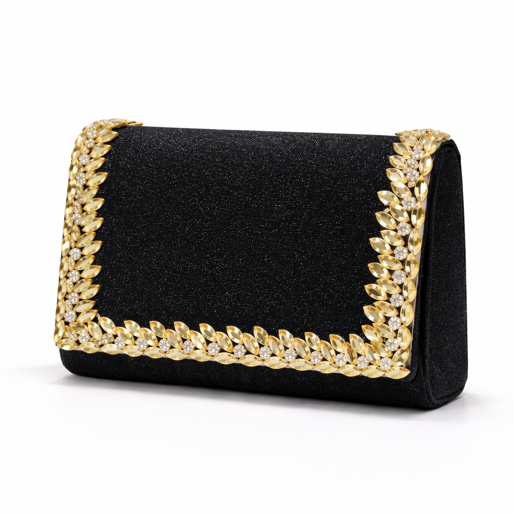 Luxury Crystal Border Party Clutch