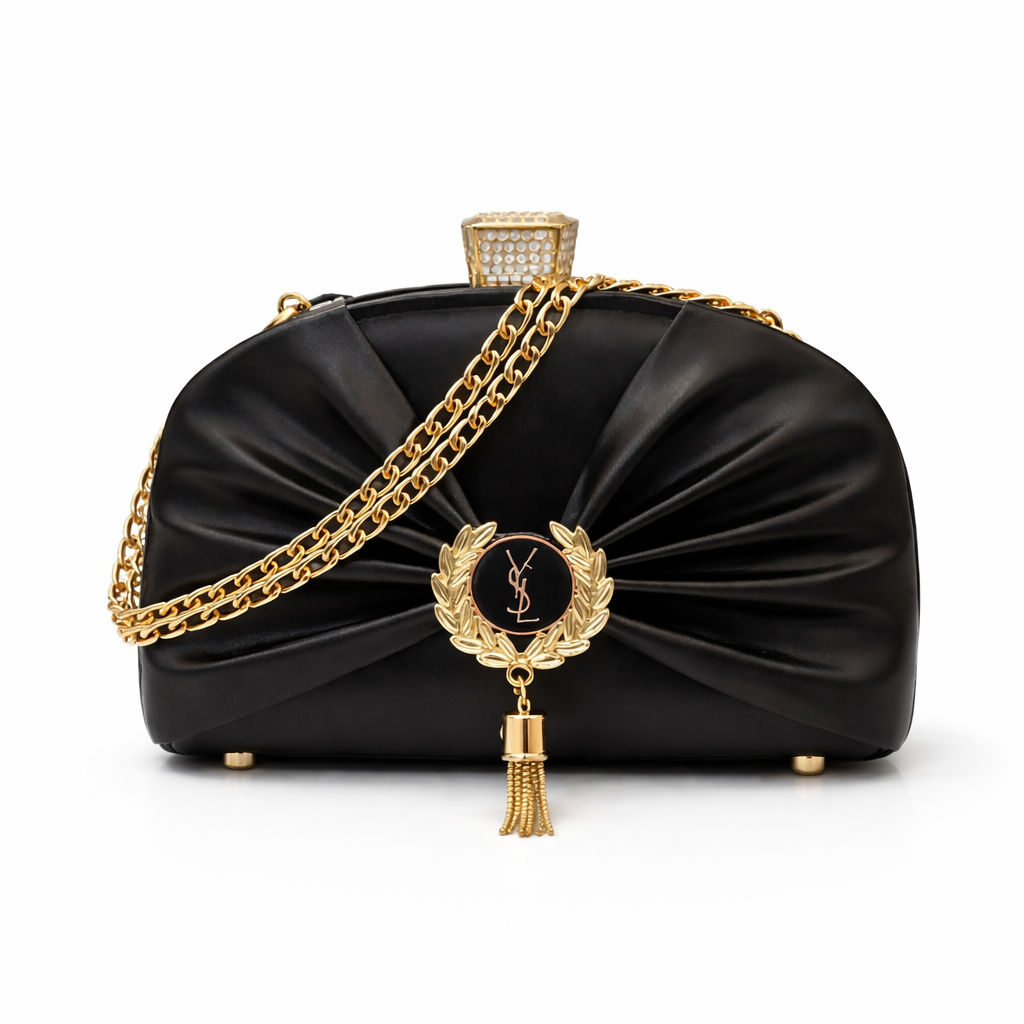 Classic Ruched Hand Clutch