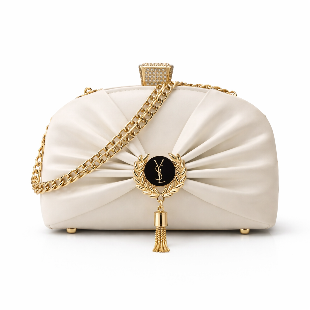 Classic Ruched Hand Clutch