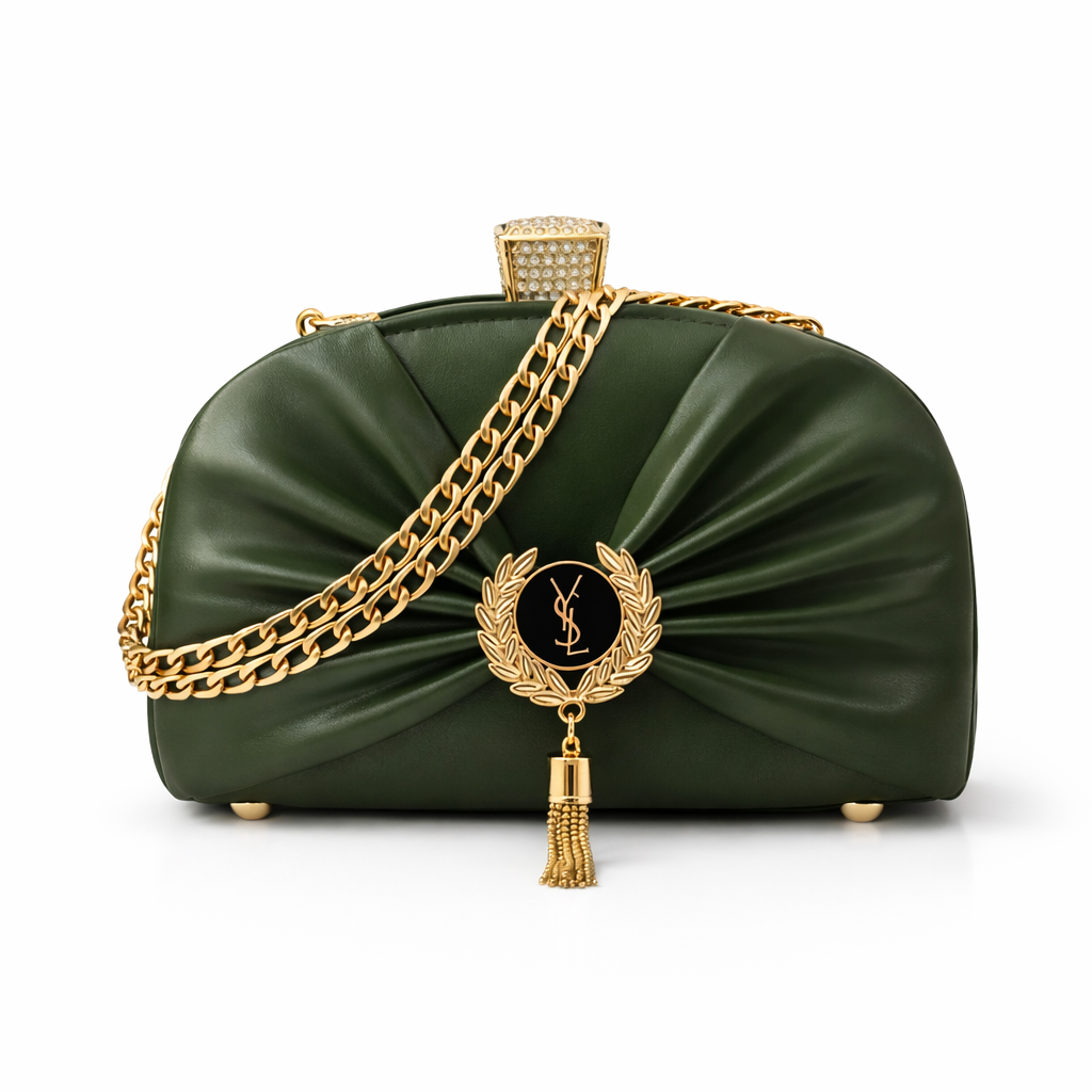 Classic Ruched Hand Clutch