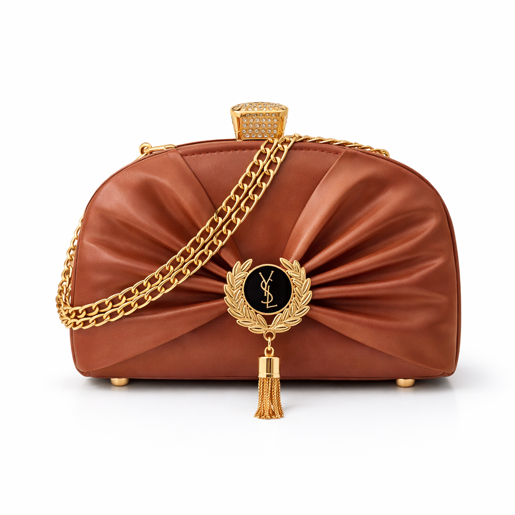Classic Ruched Hand Clutch