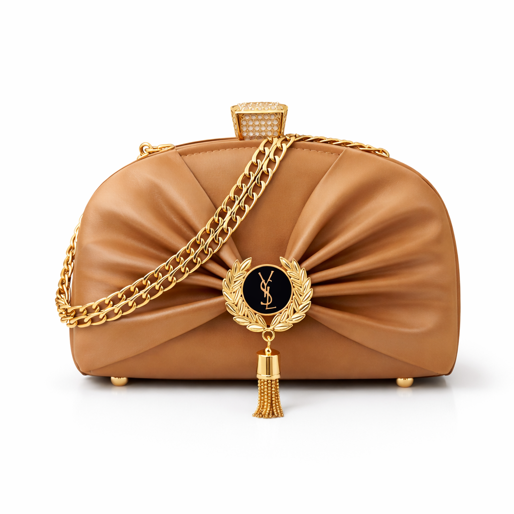 Classic Ruched Hand Clutch