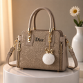 Petal Texture Charm Satchel Handbag