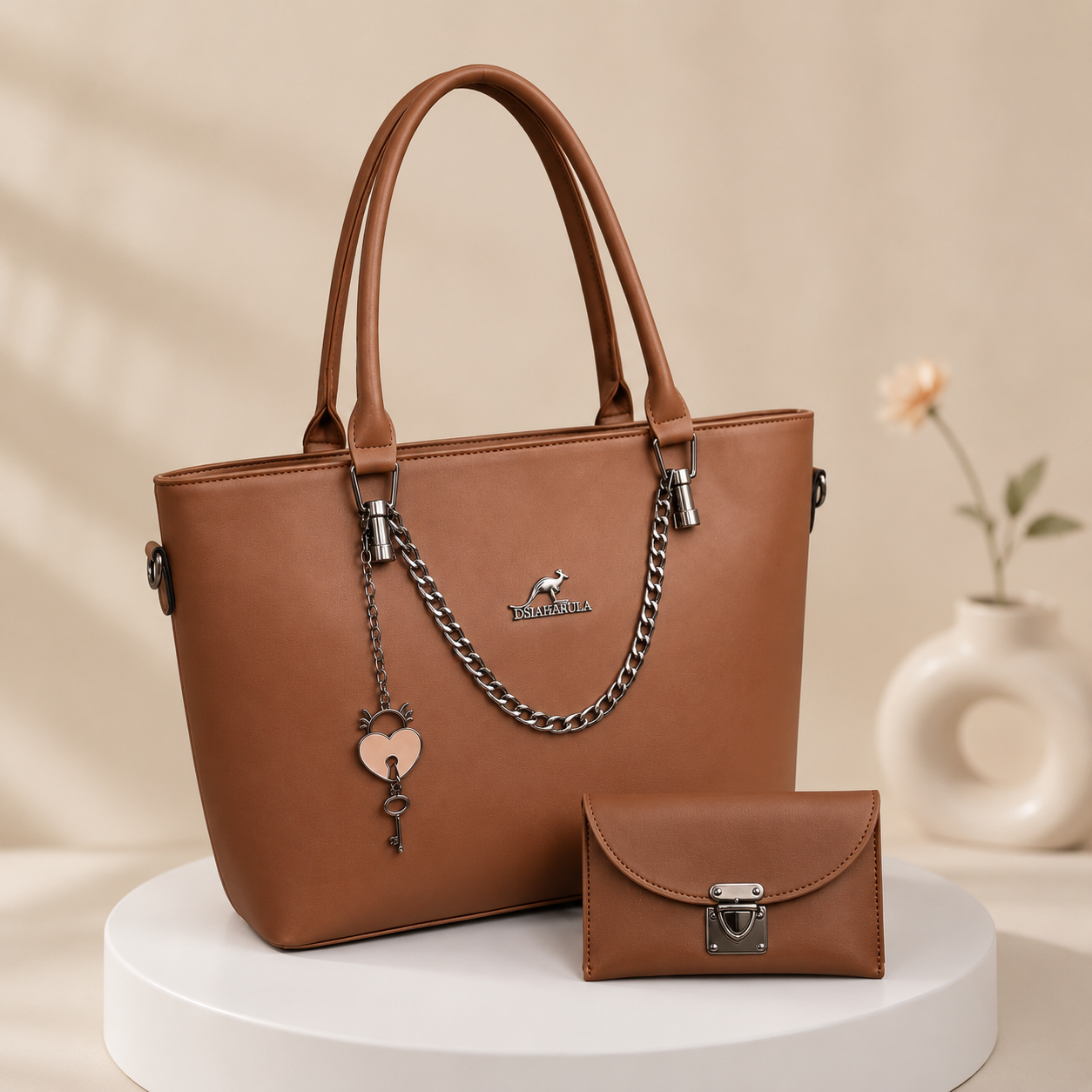 Classic Tote Bag and Wallet Set