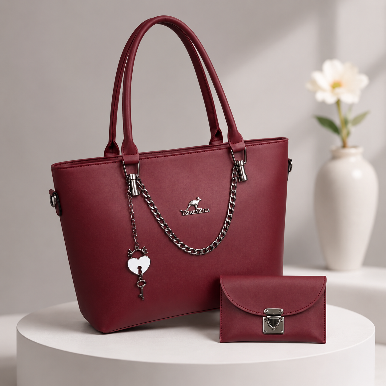 Classic Tote Bag and Wallet Set