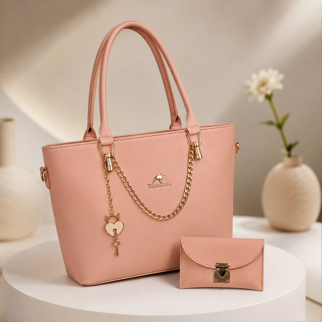 Classic Tote Bag and Wallet Set