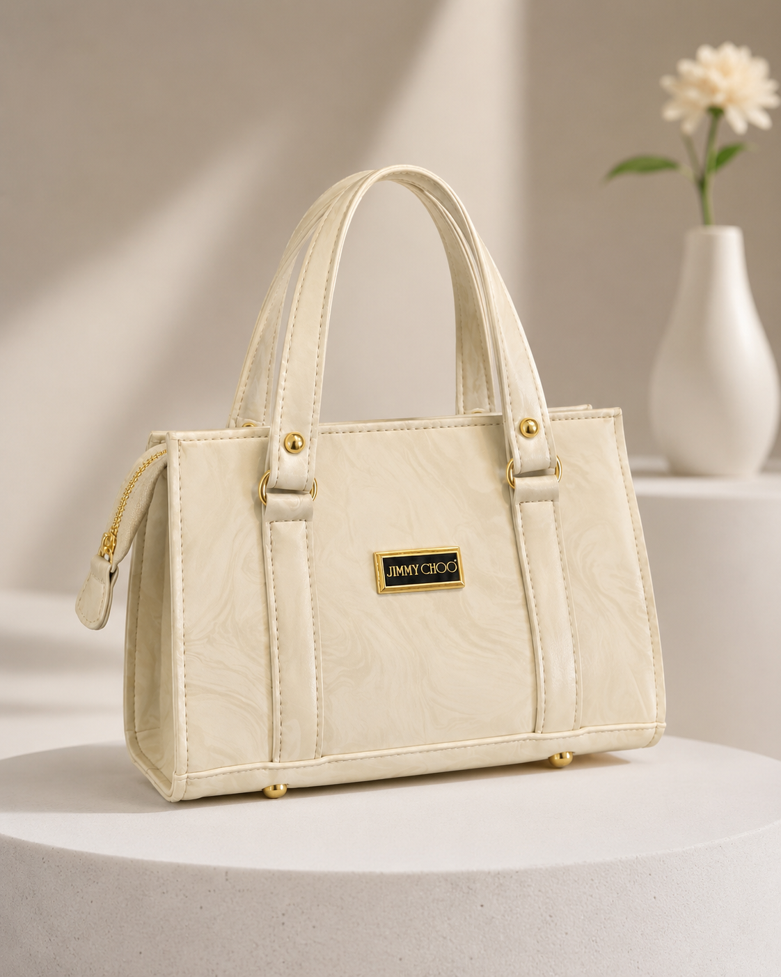 Classic Dual Handle Structured Handbag