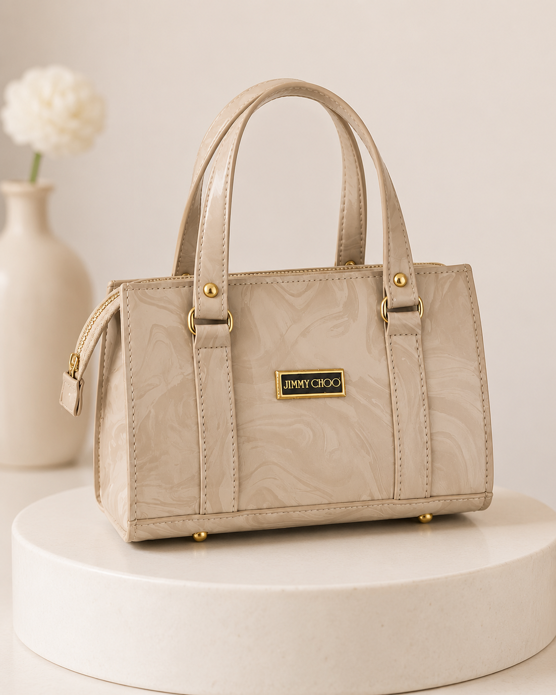 Classic Dual Handle Structured Handbag