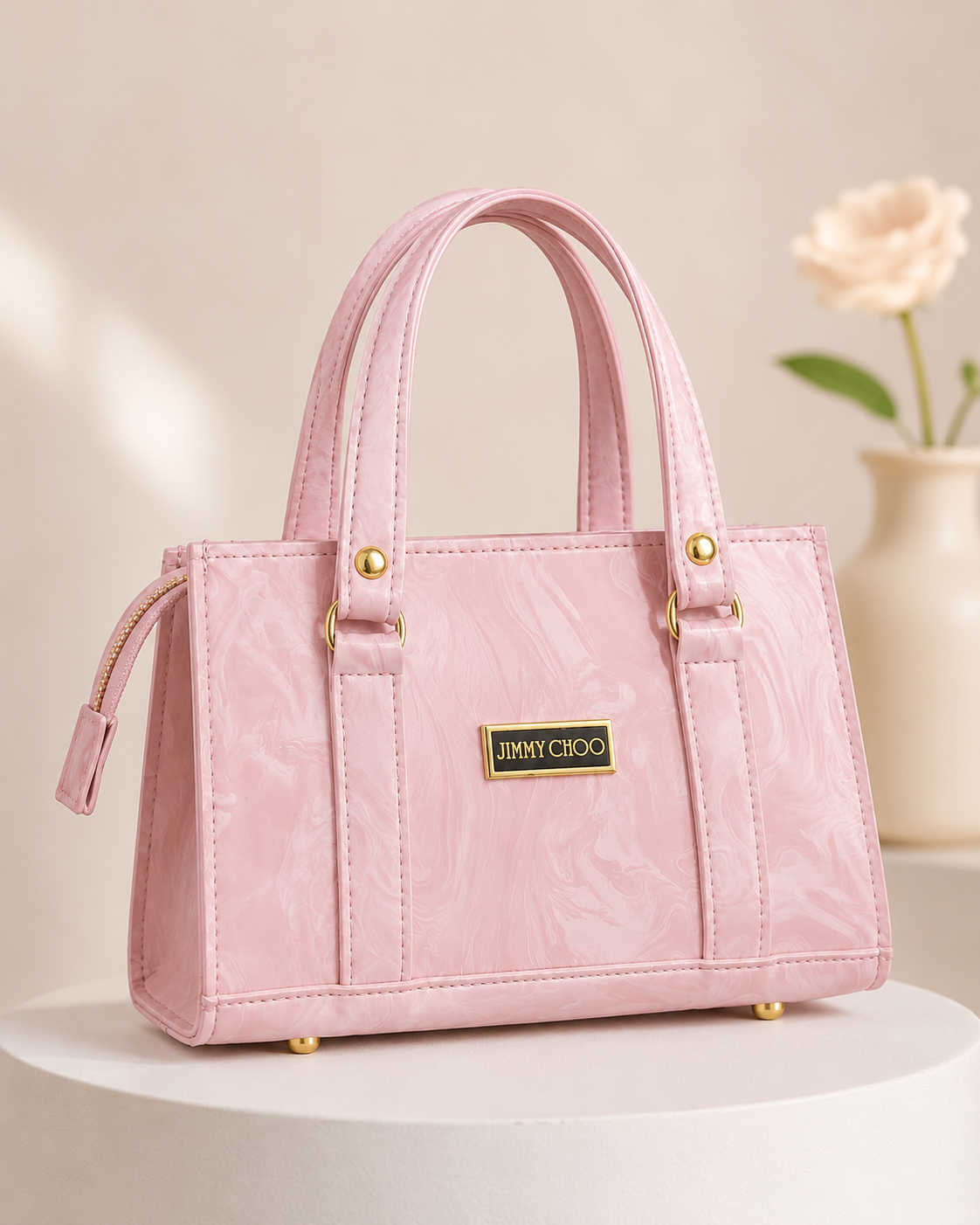 Classic Dual Handle Structured Handbag