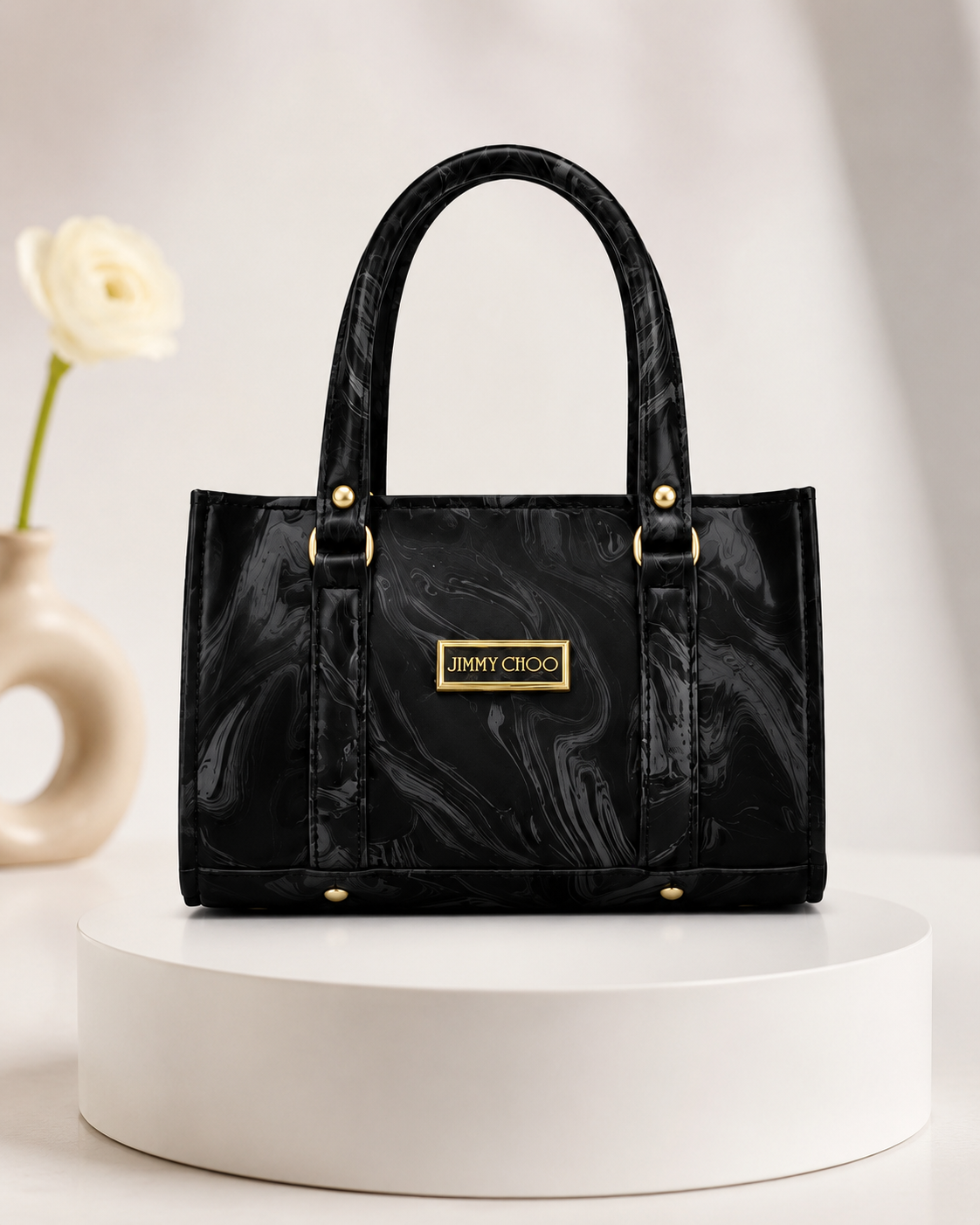 Classic Dual Handle Structured Handbag