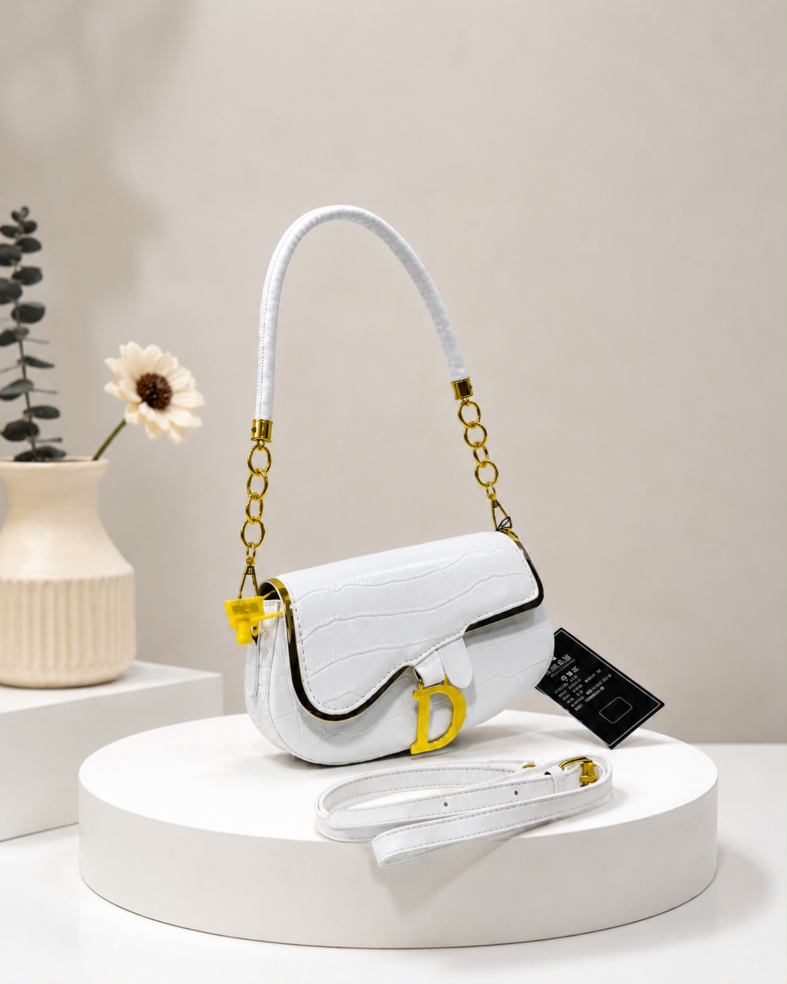 Croc Embossed Crossbody Bag
