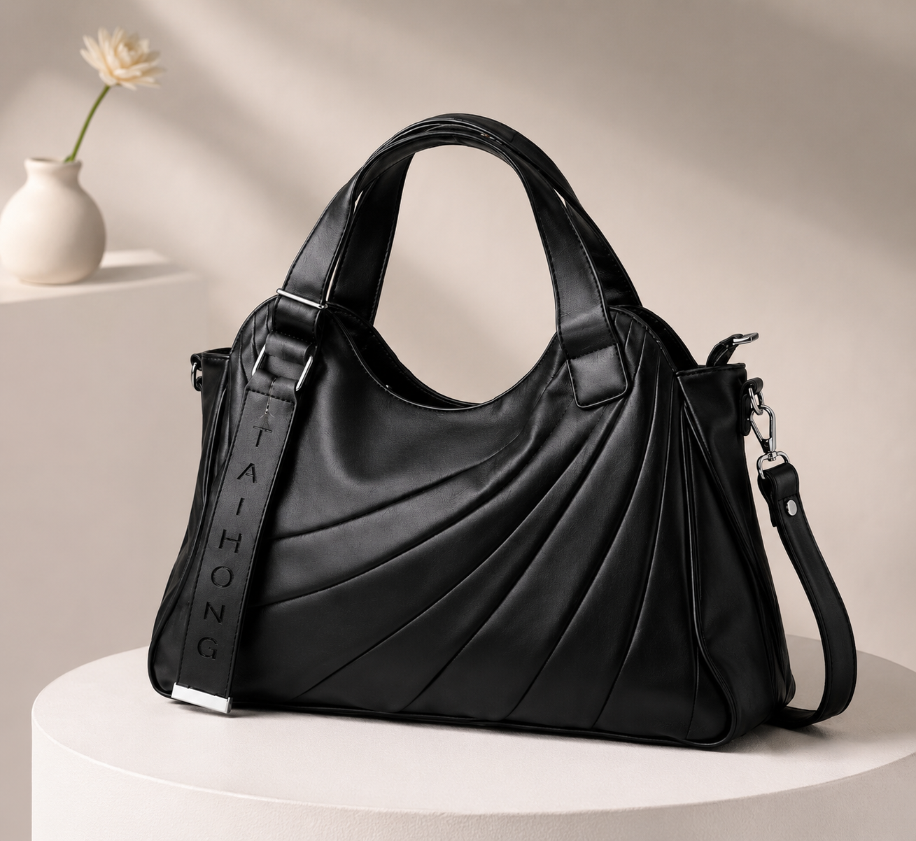Luxury Pleated Shoulder Handbag