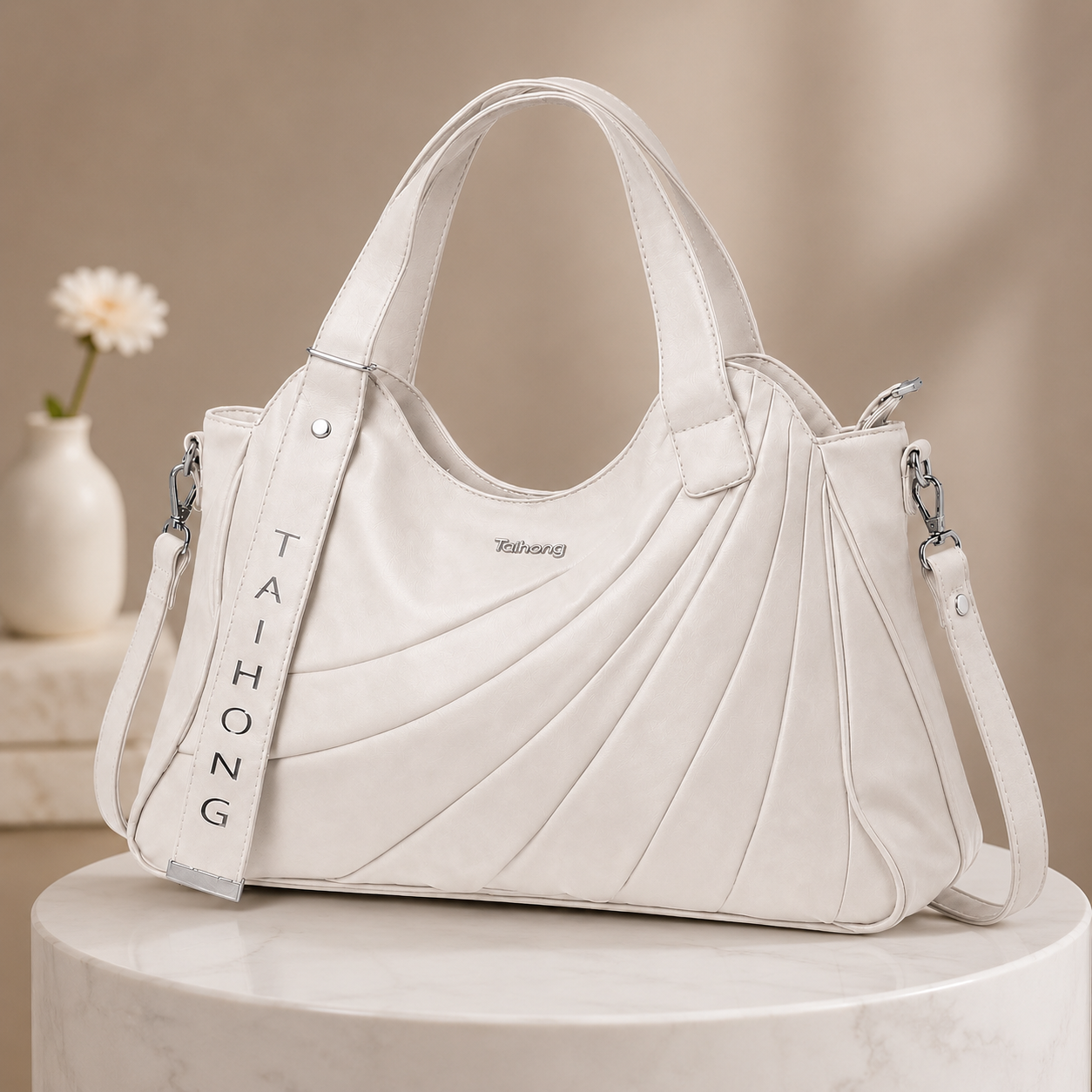 Luxury Pleated Shoulder Handbag