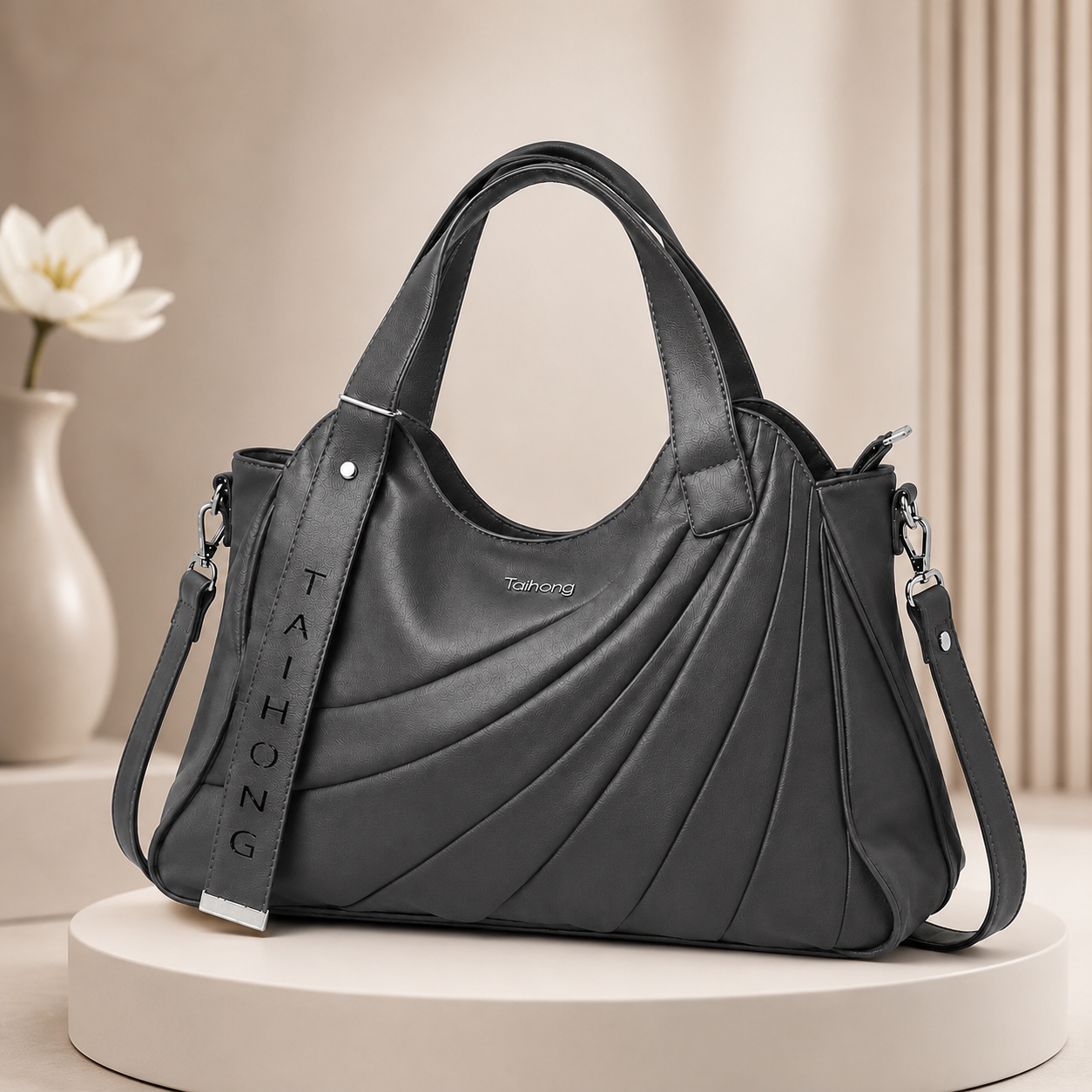 Luxury Pleated Shoulder Handbag