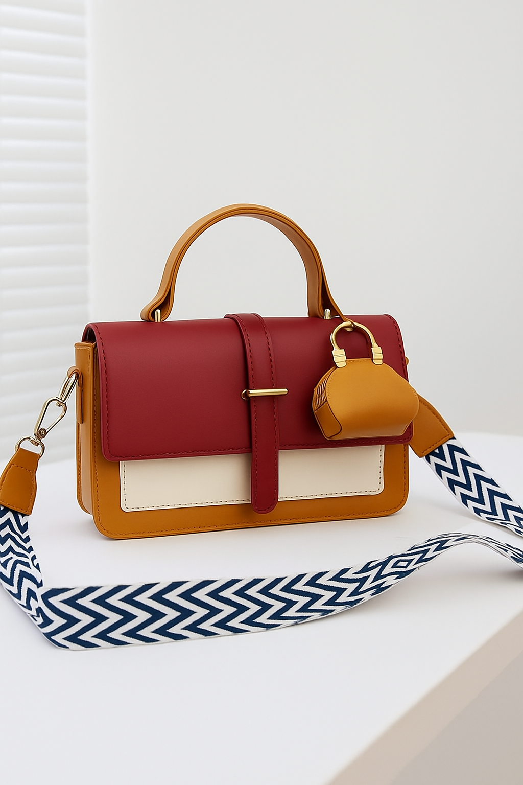 Premium Cross Body Bag for Girls – Imported Leather & Digital Strap