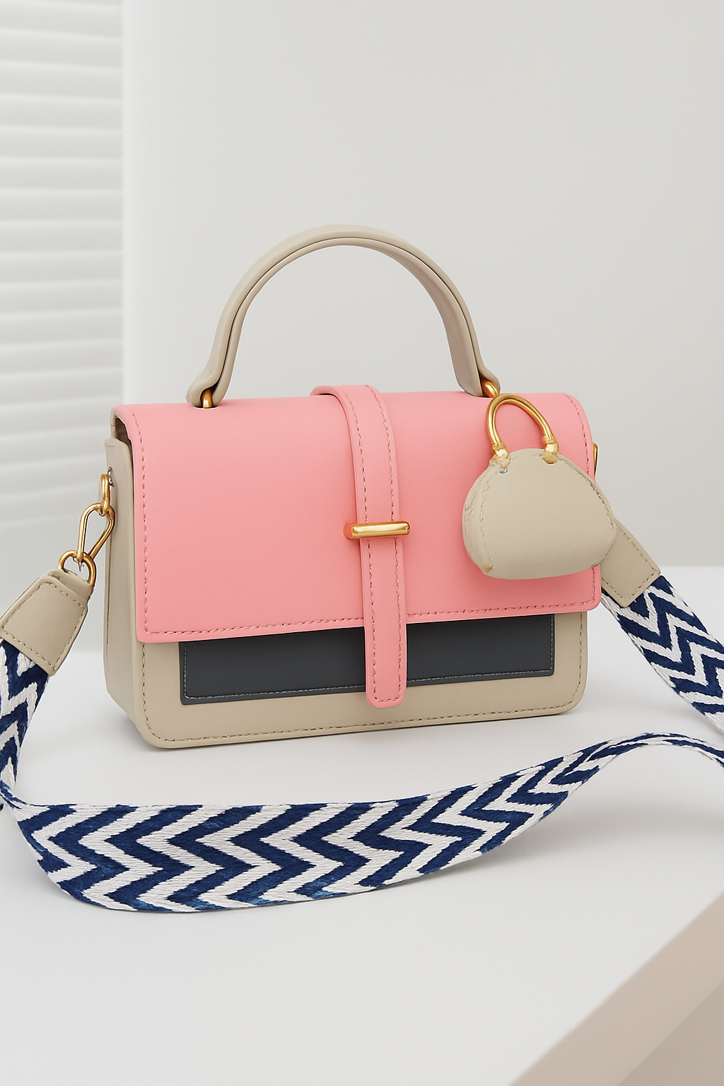 Premium Cross Body Bag for Girls – Imported Leather & Digital Strap