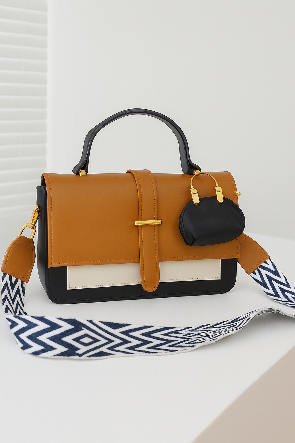 Premium Cross Body Bag for Girls – Imported Leather & Digital Strap