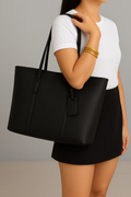 Elegant Black Tote Bag – Functional and Refined