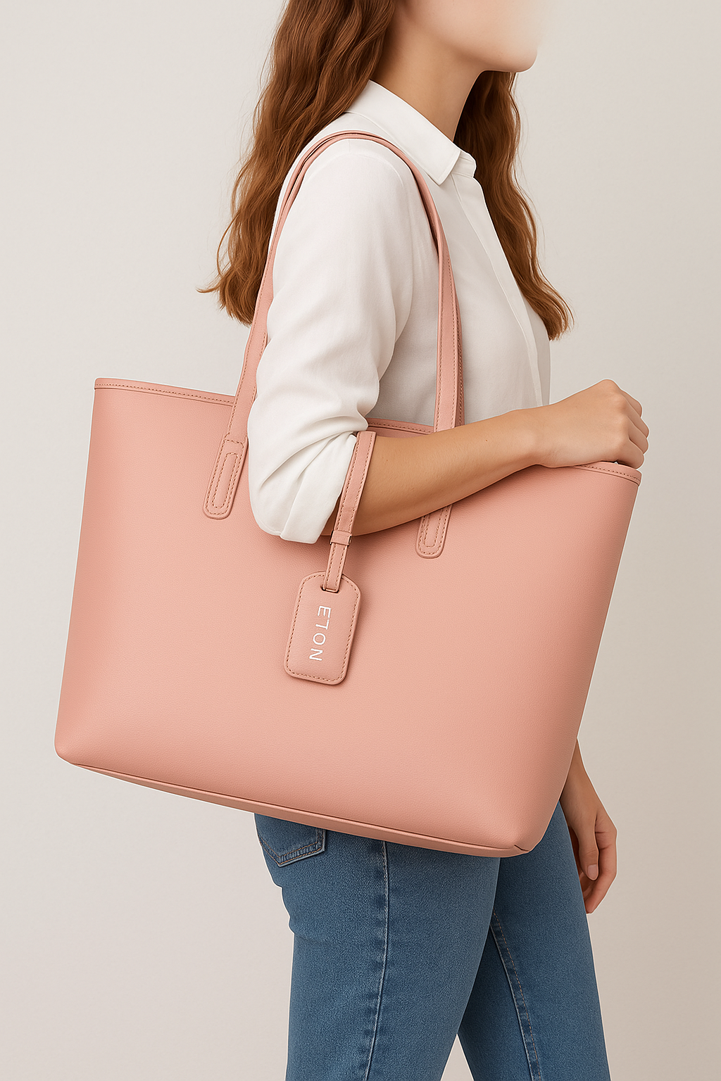 Soft Pink Everyday Tote – Elegant and Spacious