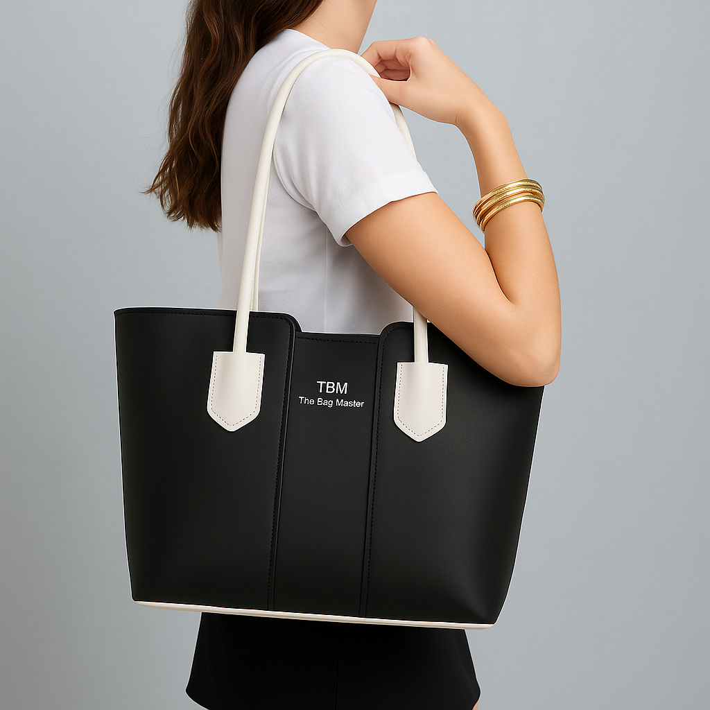 High-Quality Black Tote Bag — Classic & Versatile