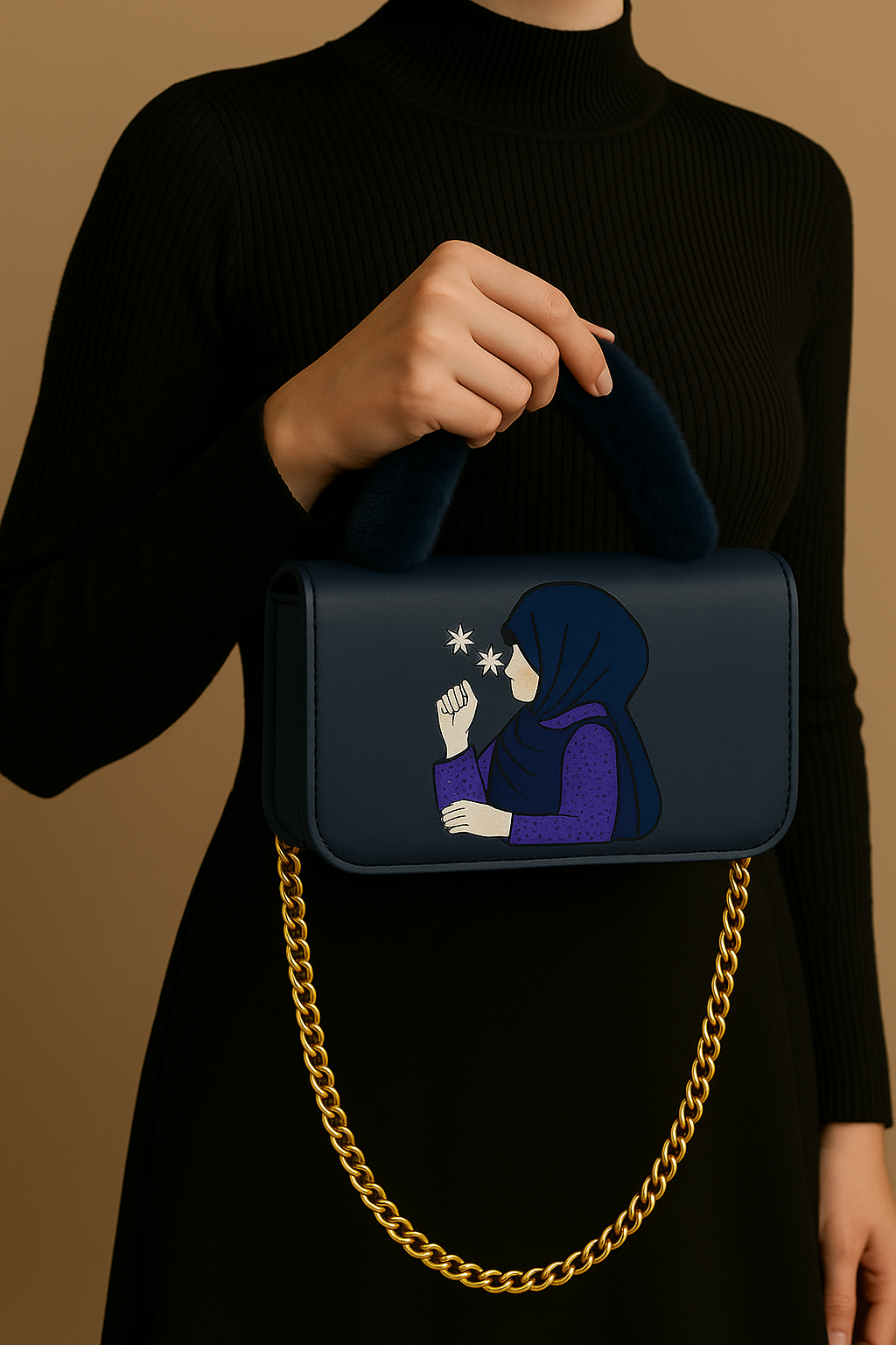 Hijabi Girl Mini Crossbody Bag — Trendy & Cute