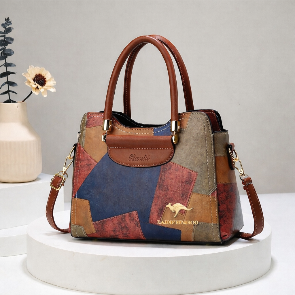 Vibrant Patchwork Handbag