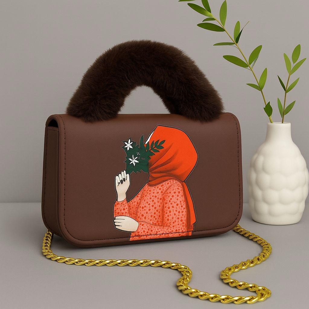 Hijabi Girl Mini Crossbody Bag — Trendy & Cute