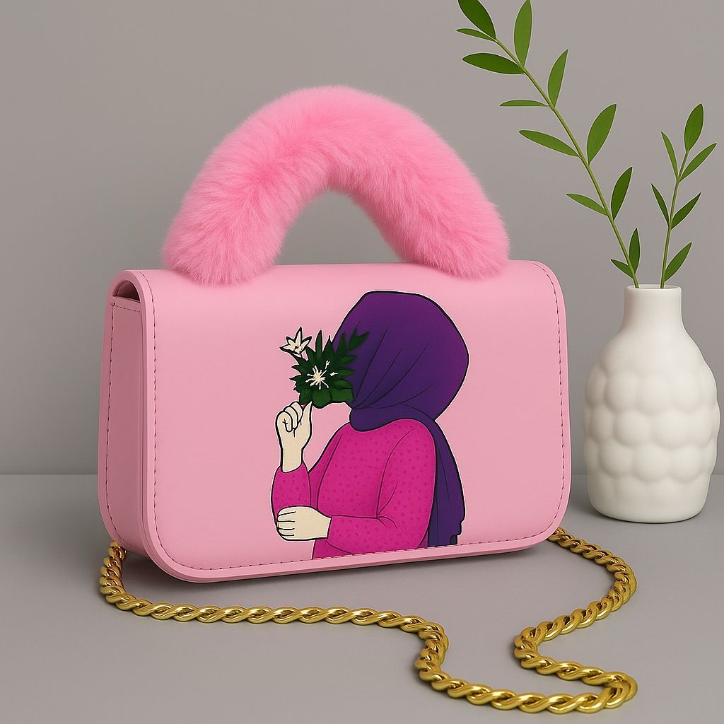 Hijabi Girl Mini Crossbody Bag — Trendy & Cute