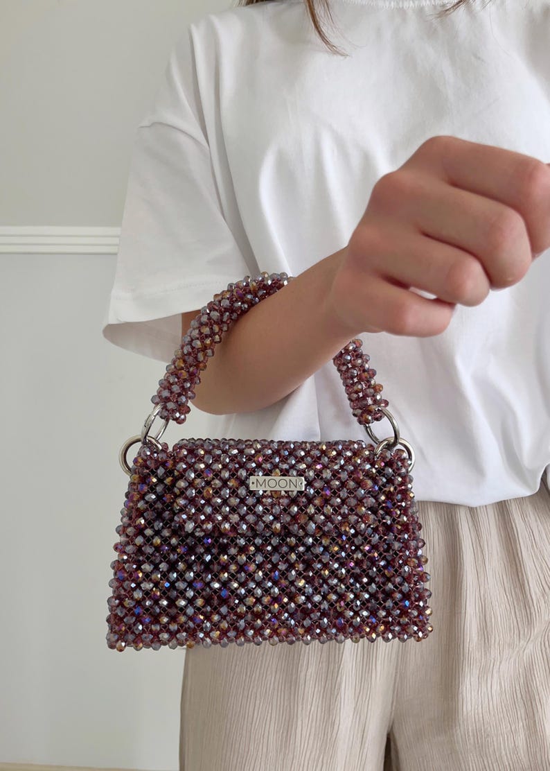 Elegant Crystal Beaded  Handbag
