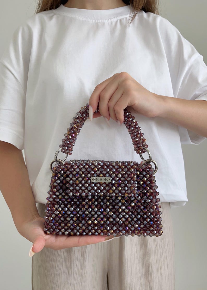 Elegant Crystal Beaded  Handbag
