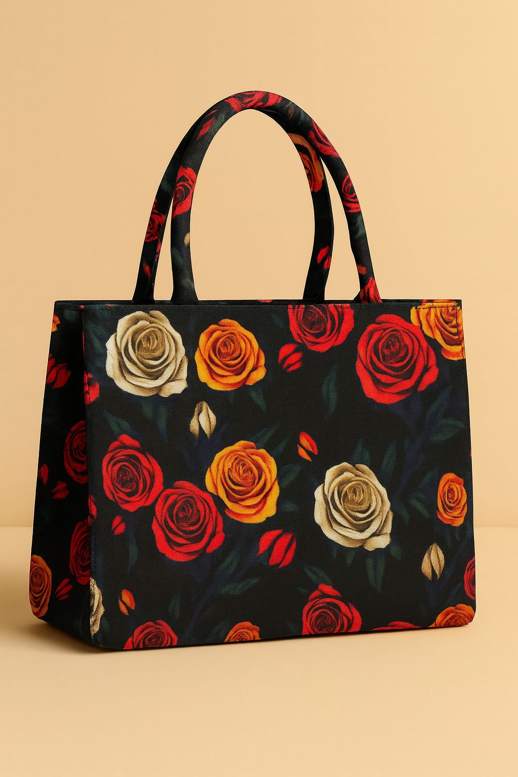 Rose Print Tote Bag