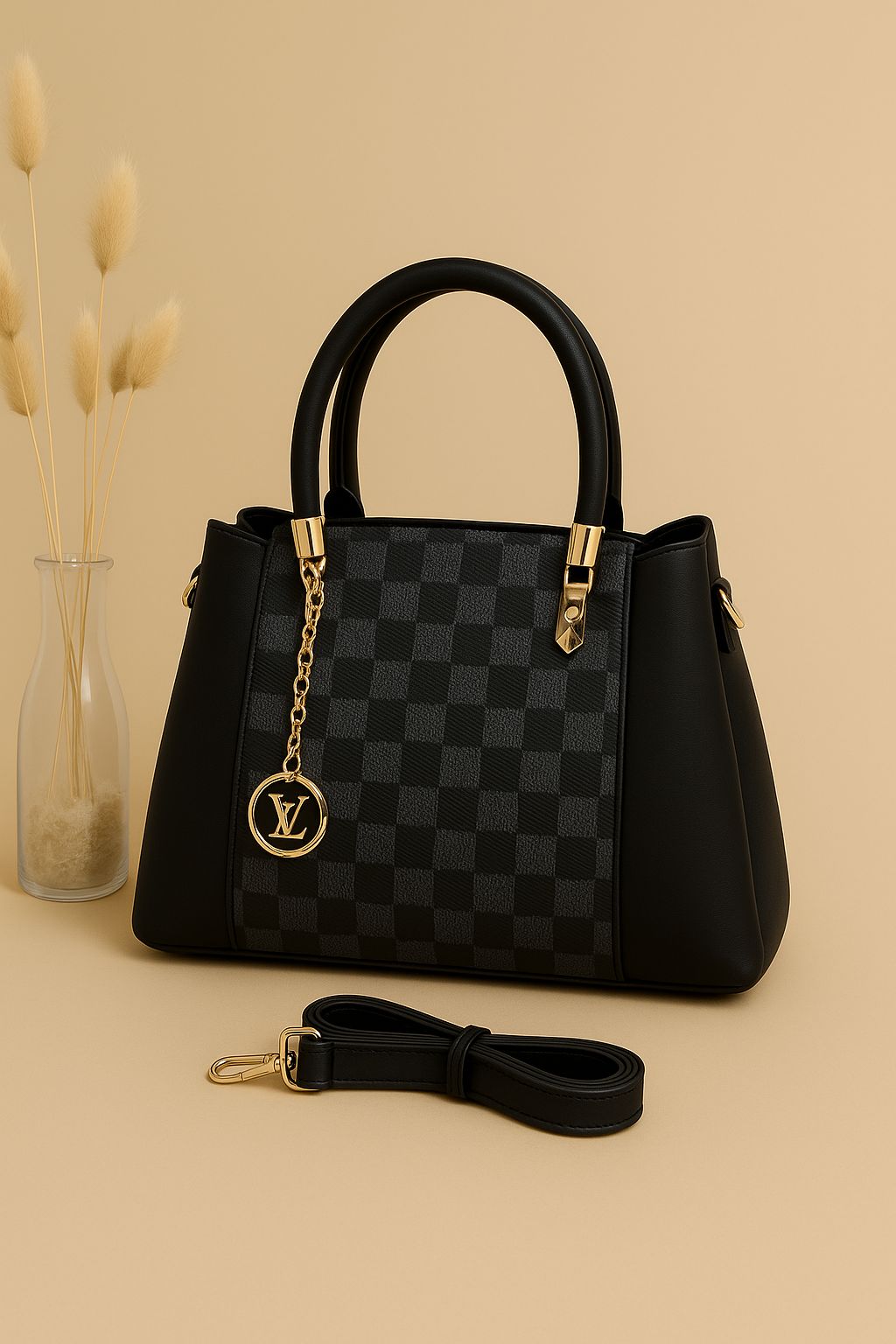 Luxury Handbag with Detachable Shoulder Strap