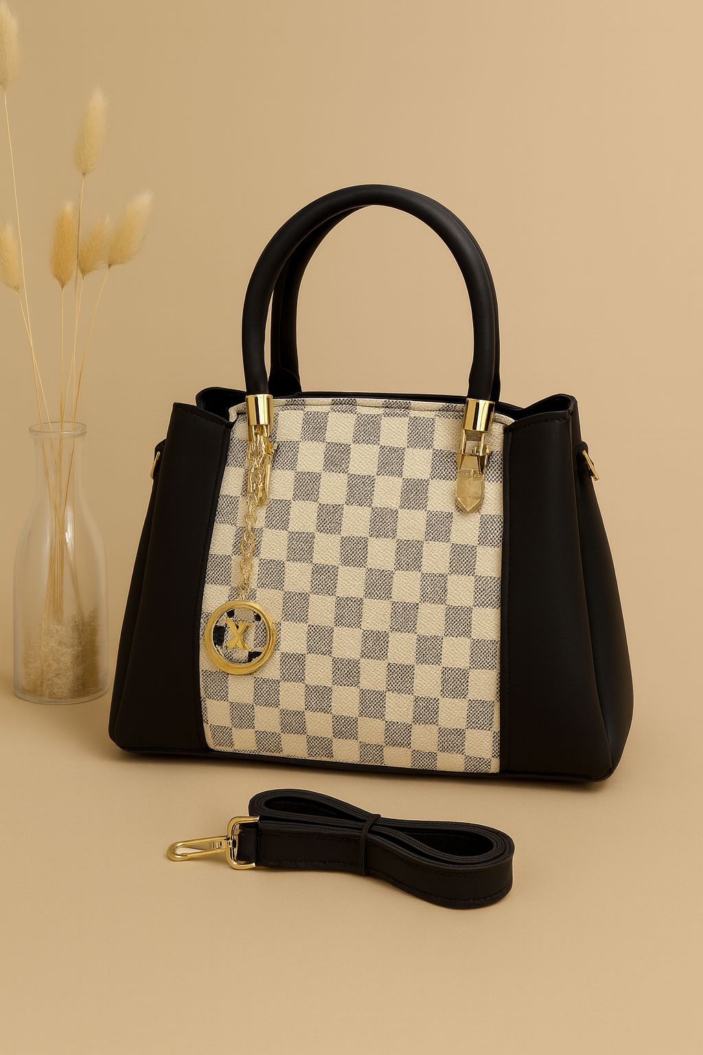 Luxury Handbag with Detachable Shoulder Strap