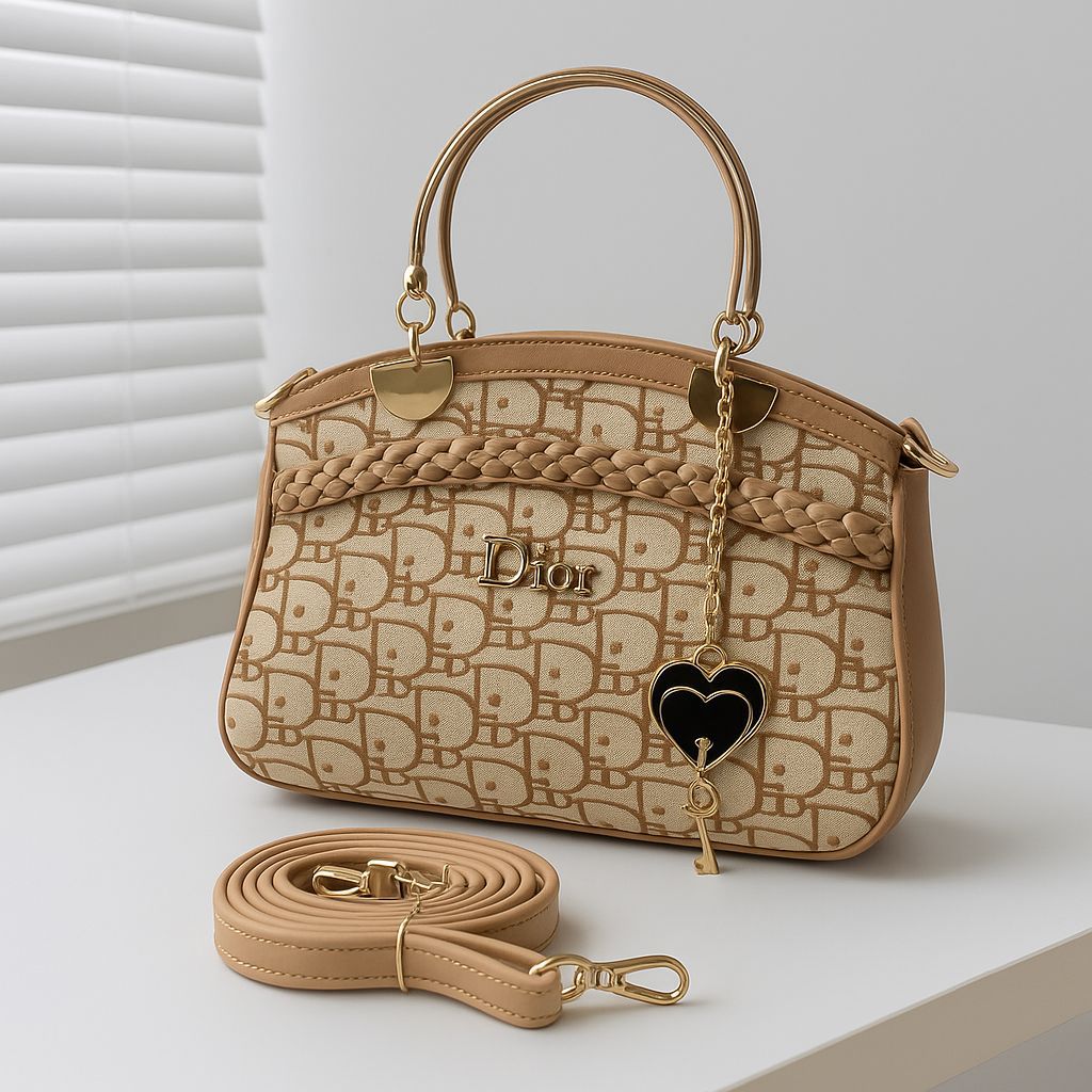 Stylish Patterned Handbag with Dual Carry Options