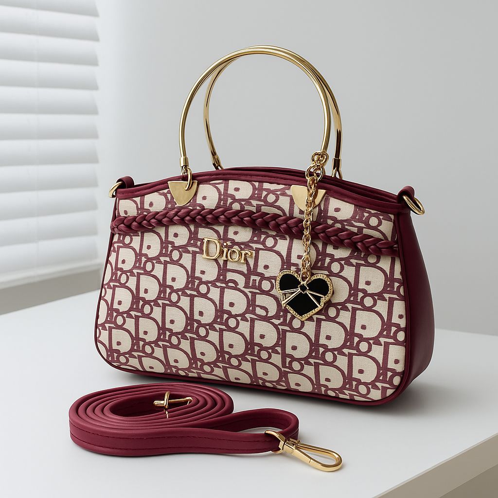Stylish Patterned Handbag with Dual Carry Options