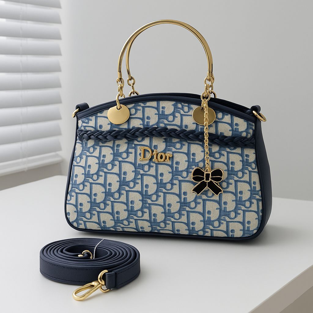 Stylish Patterned Handbag with Dual Carry Options