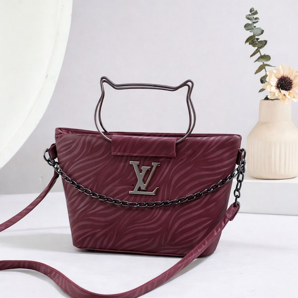 Contemporary Handbag with Unique Handle