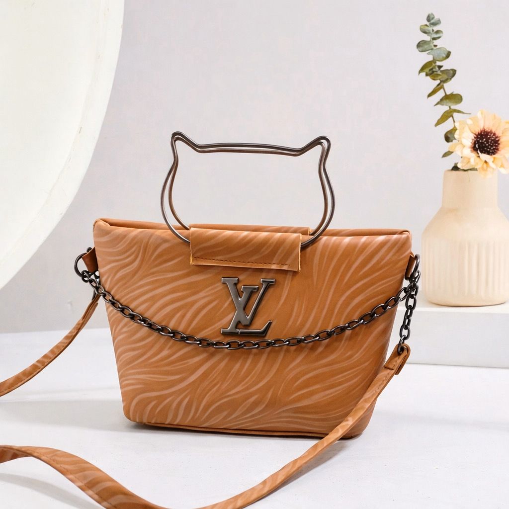 Contemporary Handbag with Unique Handle