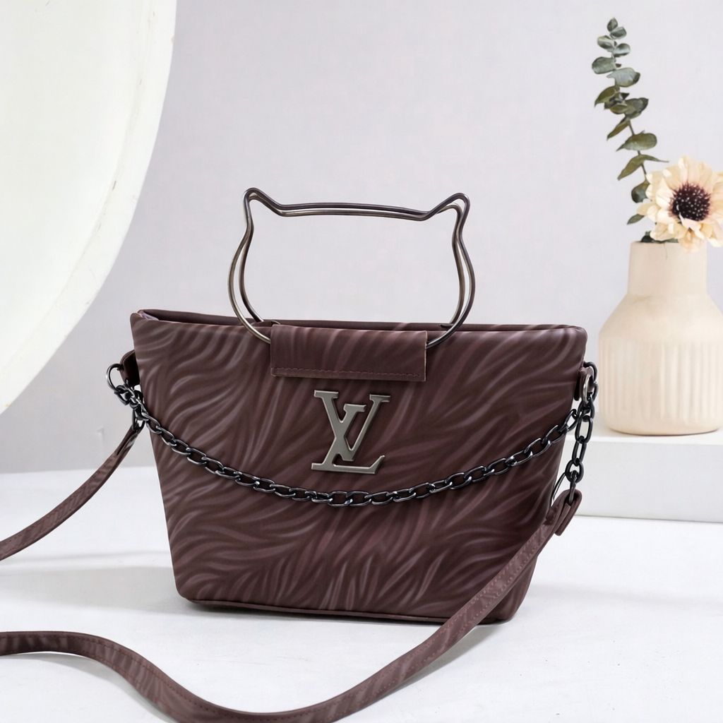 Contemporary Handbag with Unique Handle
