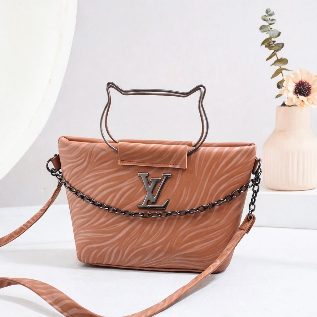 Contemporary Handbag with Unique Handle