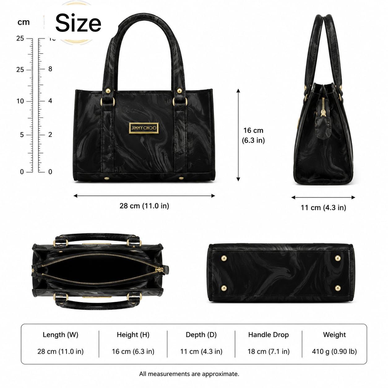 Classic Dual Handle Structured Handbag